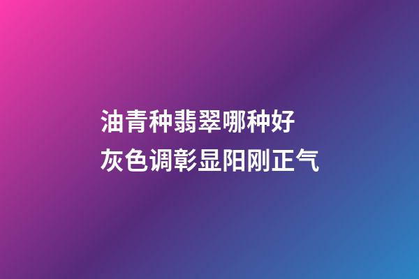 油青种翡翠哪种好 灰色调彰显阳刚正气